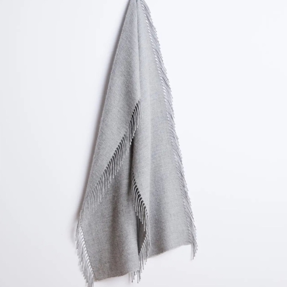 Universal Standard Gray Fringe Scarf